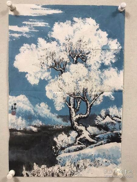 李广滨专攻山水画科,尤以画冰雪-雾凇见长,由于始创"李广