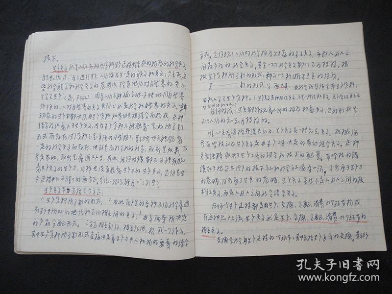 教授手稿教授笔记手稿历史手写教案政治历史唯物主义笔记历史大学笔记