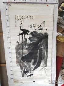 8**l**20号 国画 手绘荷花有落款 56