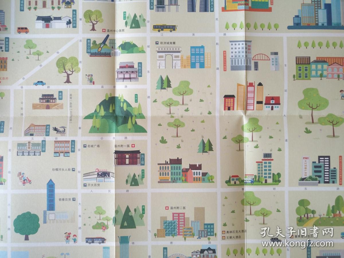 温州市鹿城区10大旅游线路手绘地图