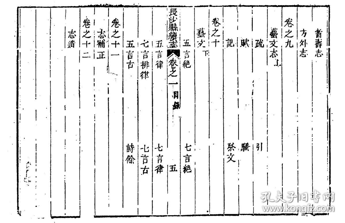 长沙县志续集[乾隆(复印本(十二卷(清)李大本修(清)周宣武纂 刻本