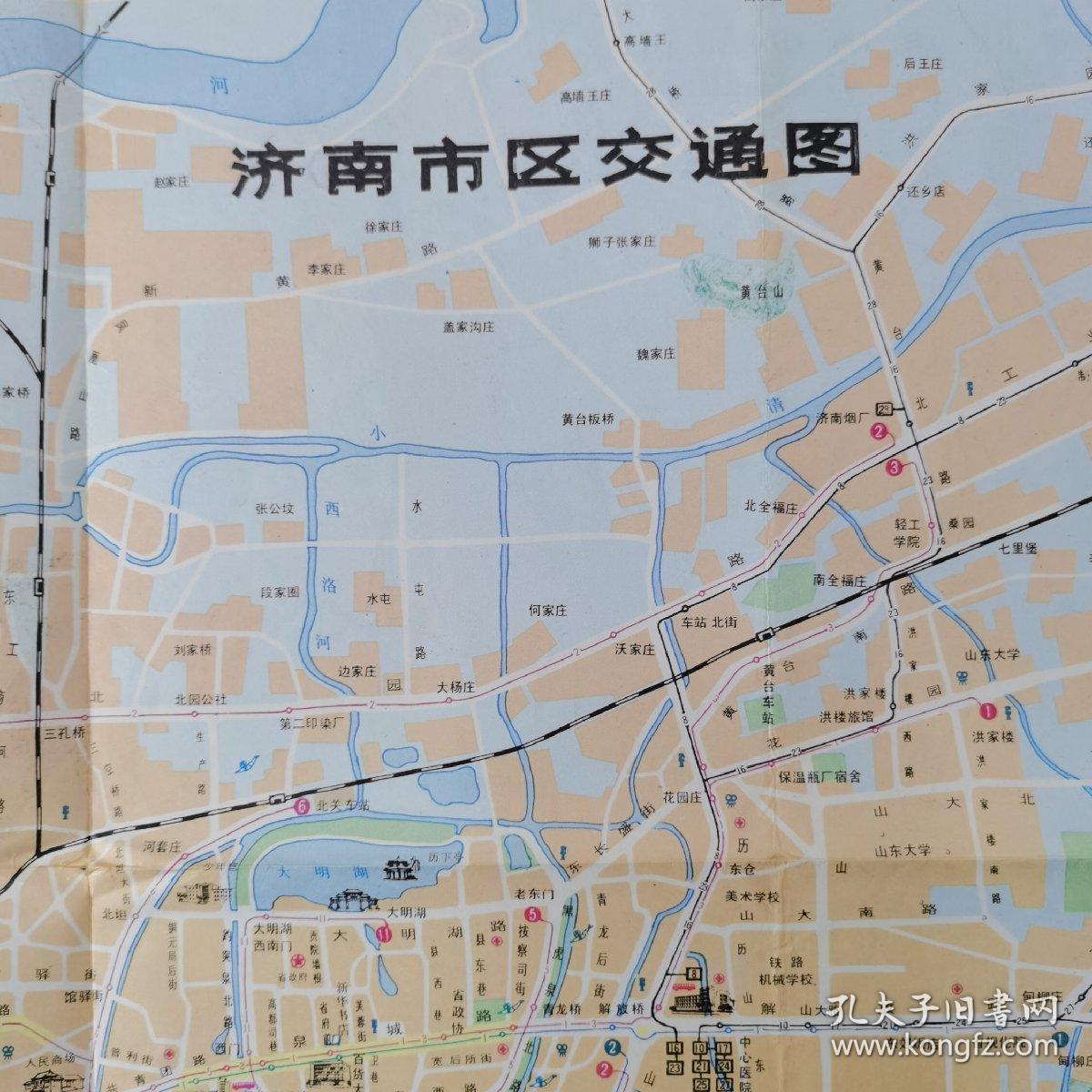 济南市交通图/1985年4印