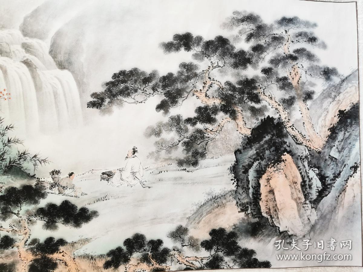 王亮道人物山水清韵出茗小六尺