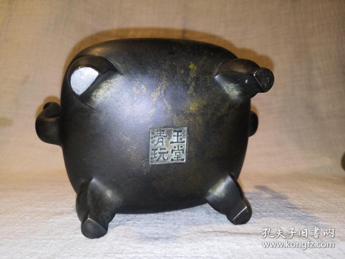 官帽炉铜炉香炉大明宣德炉铜香炉熏炉紫铜大明宣德香道茶道摆件烧香