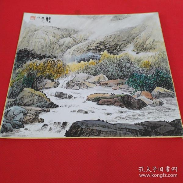 原装原裱～山水画一张～落款邓善之作品