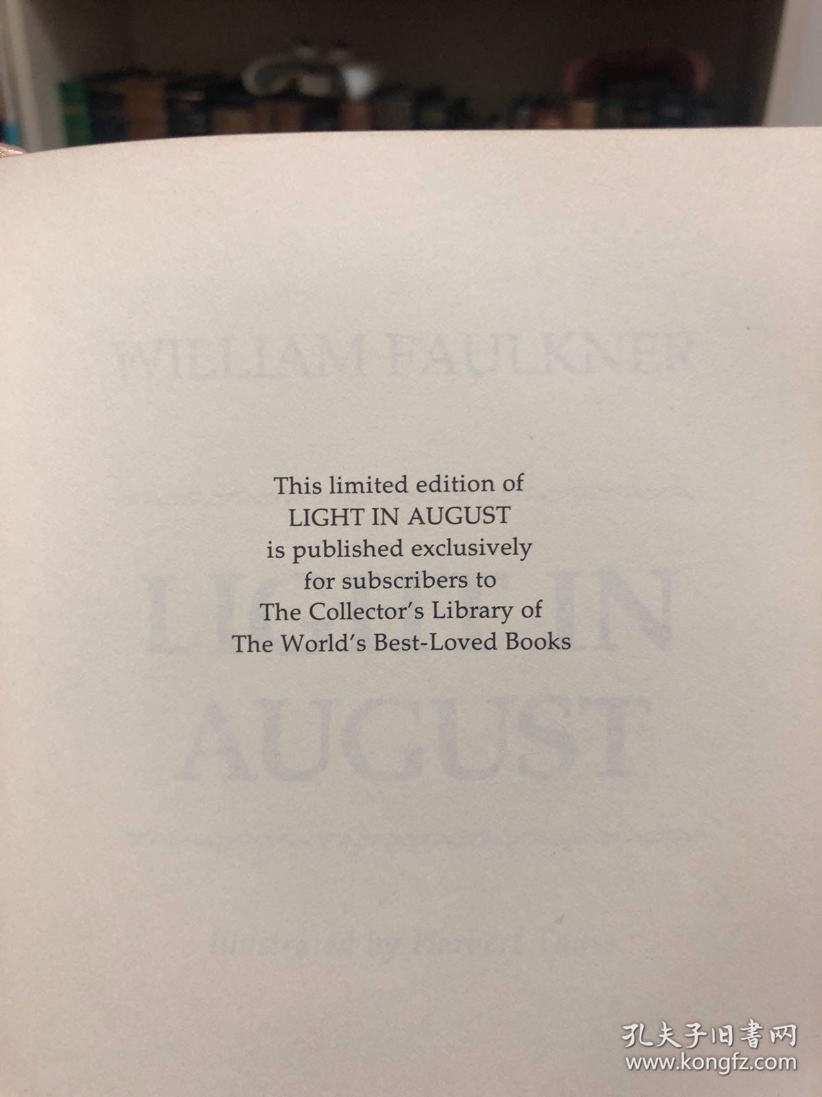 《light in august(八月之光)》franklin library the