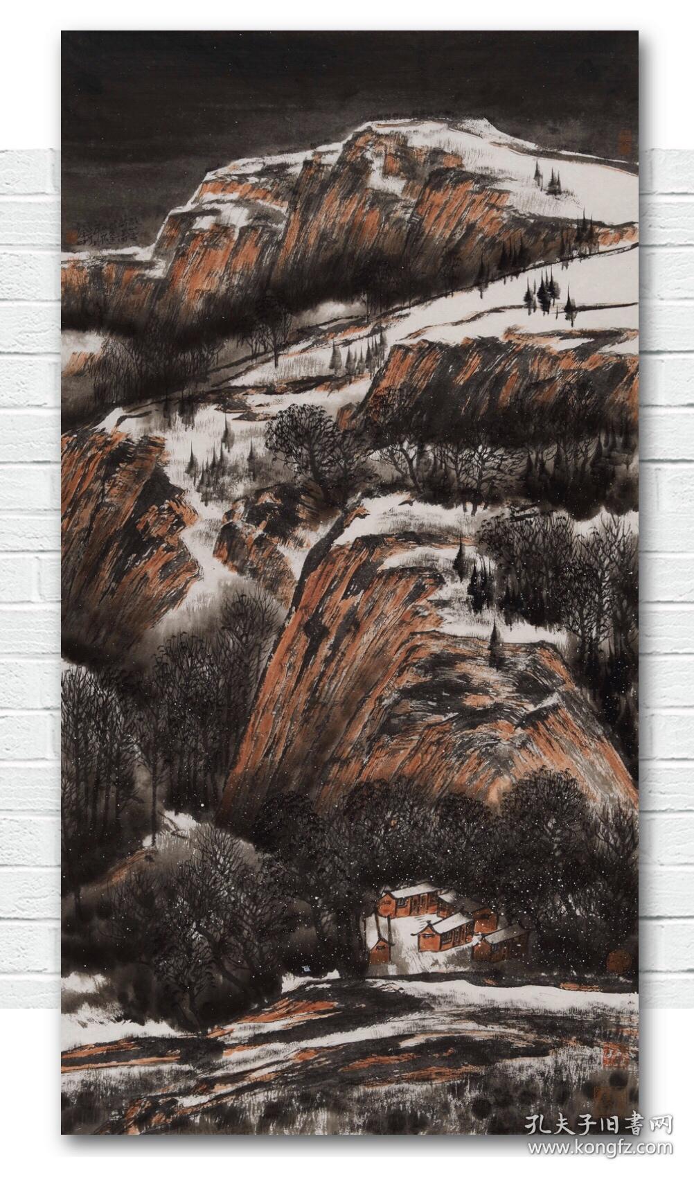 著名画家王录山西部山水