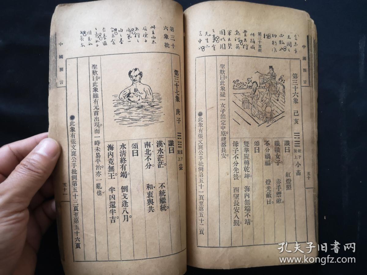 民国稀见书 中国预言 蜀汉诸葛丞相马前课 推背图60图