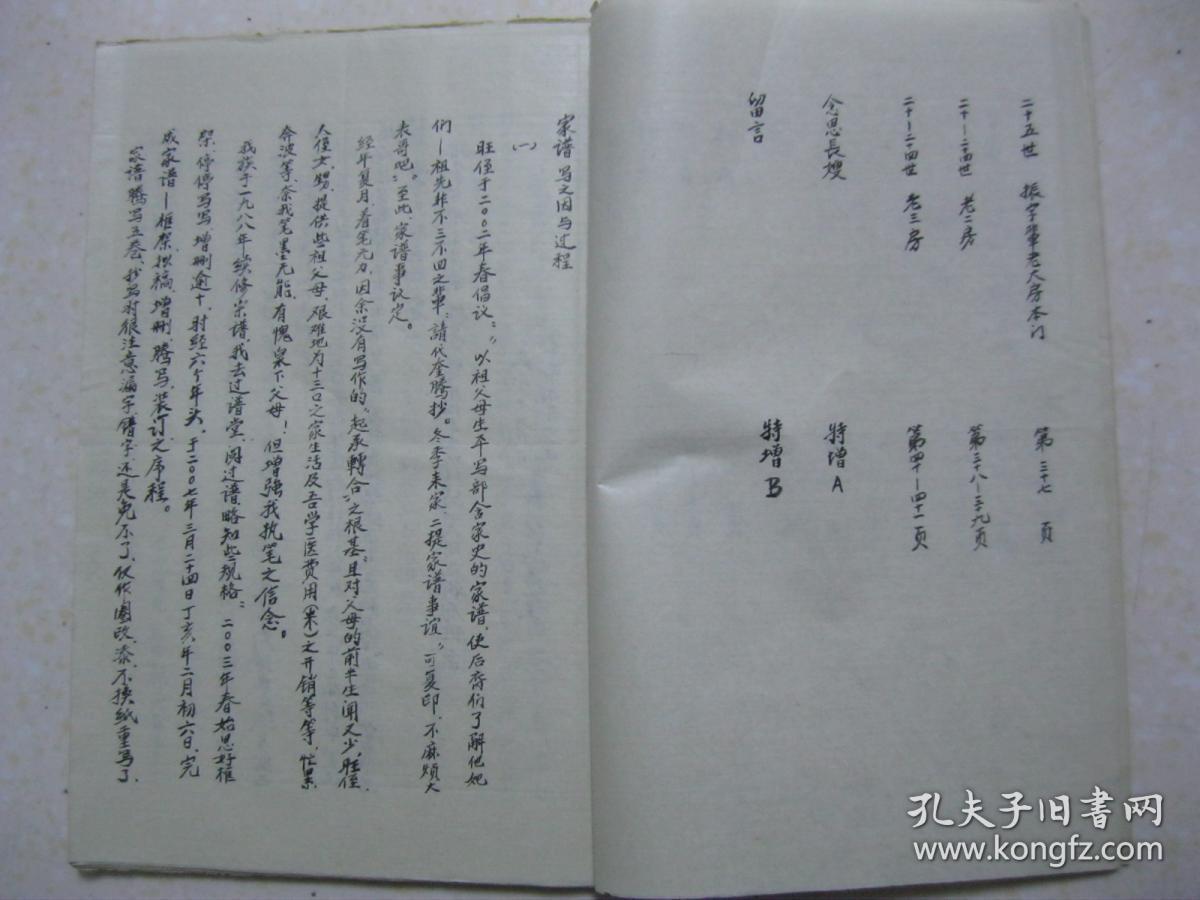 潘启东家谱全一卷潘氏家谱十九至二十五世安徽省六安市施桥镇一带定稿