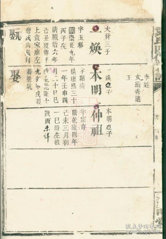 汝南堂袁氏四修族谱复印本