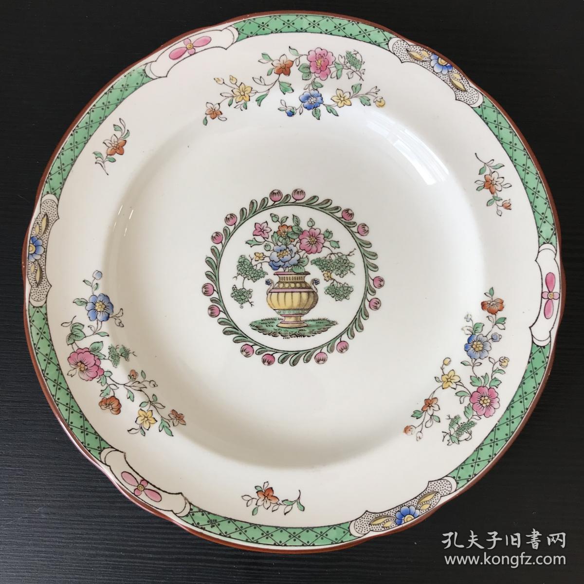 西洋 欧洲 古董 英国 骨瓷 瓷盘 erica系列 eb foley