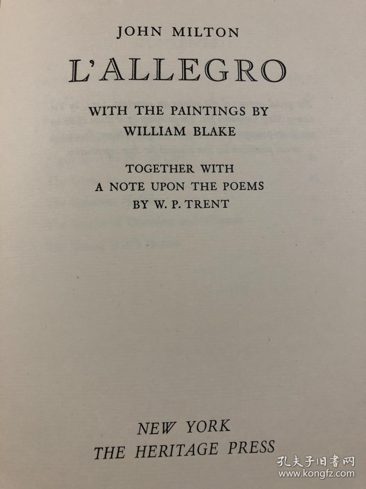l"allegro 《欢乐颂》il penseroso《沉思颂》john milton 弥尔顿