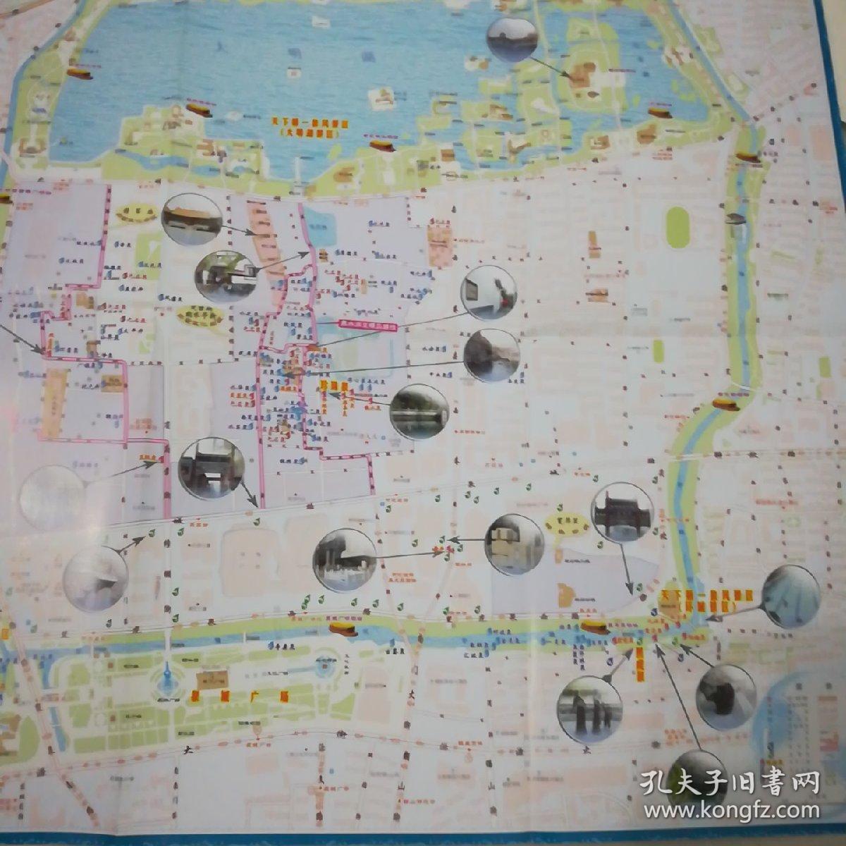 (地图)大美泉城.济南老城区泉水游览图.