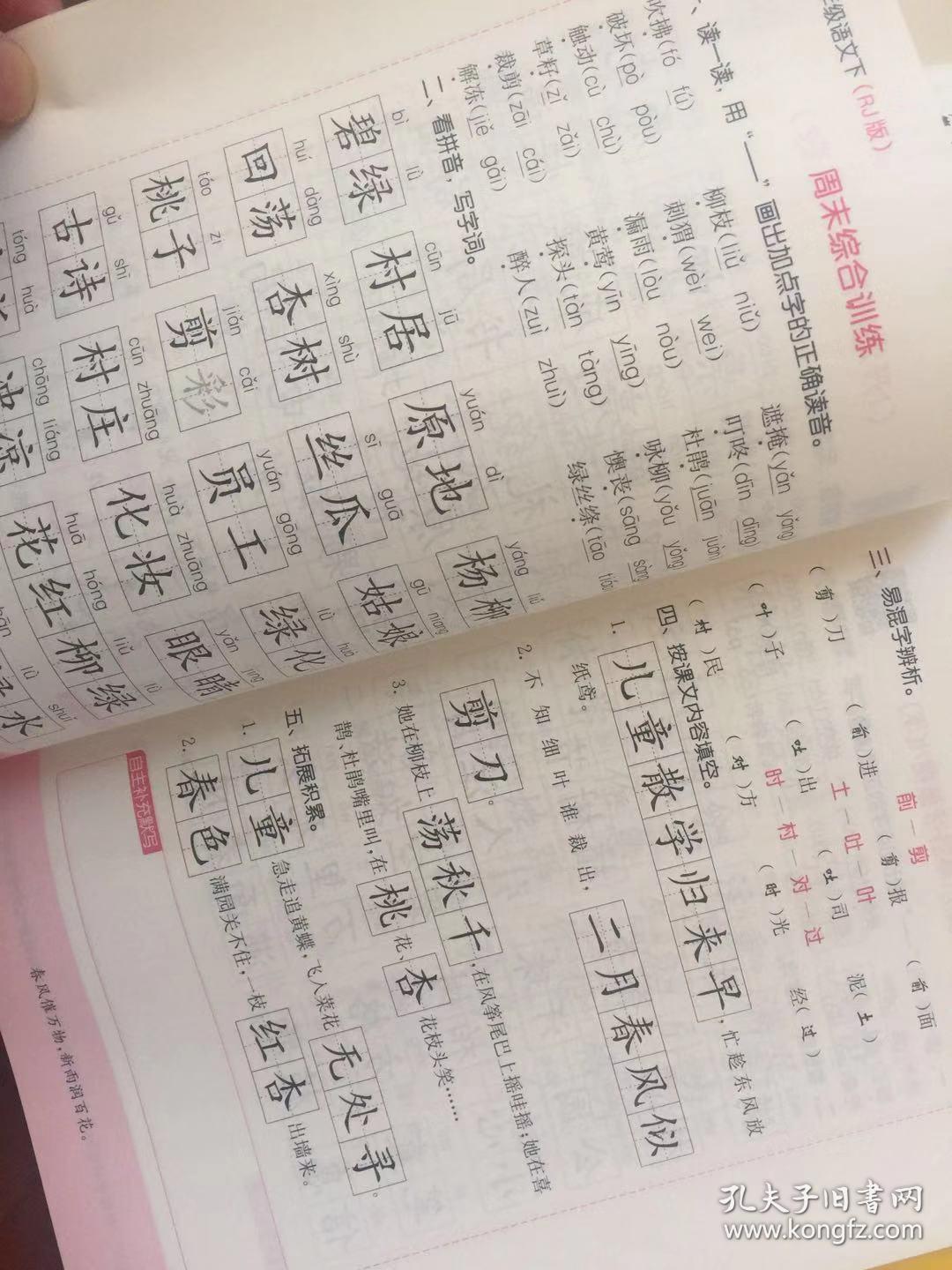 小学语文默写能手 二年级下