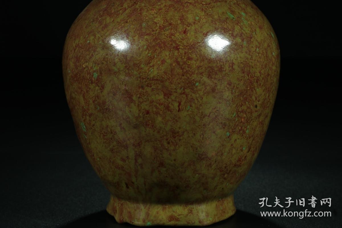 清代,"大清乾隆年制"绞胎釉双耳瓶