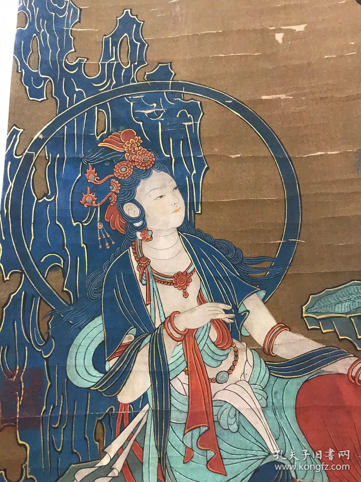 吴道子自在观音字画