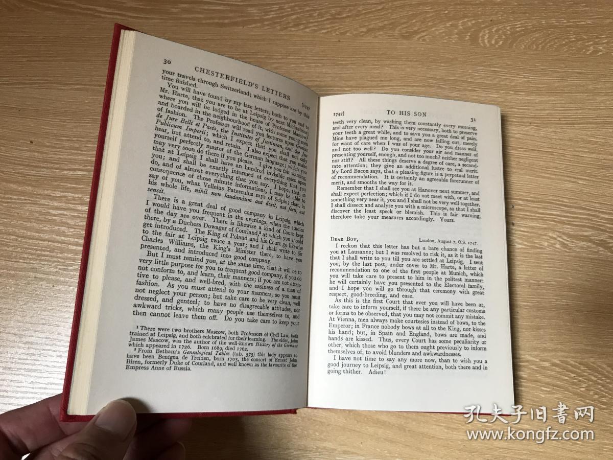 斯菲尔德教子书,就是约翰逊博士给其写过著名的回信的那位,人人文库版