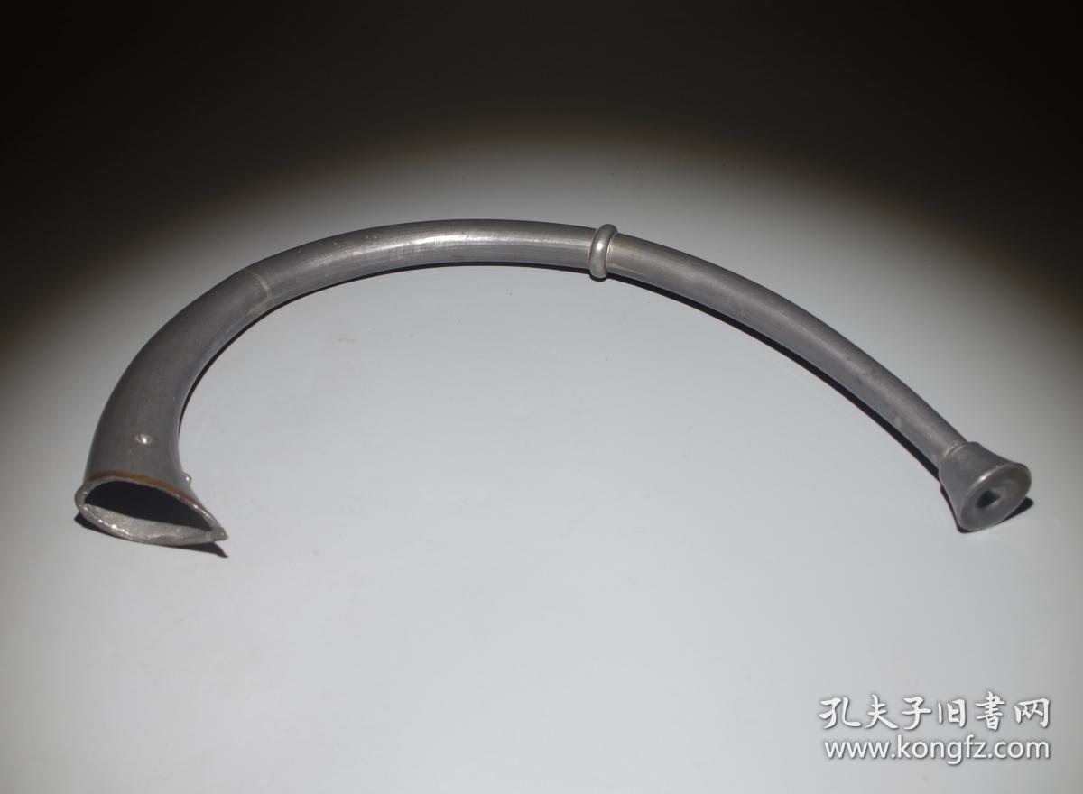 民国锡号角道教龙角宗教法器老锡器摆件古玩古董锡制品