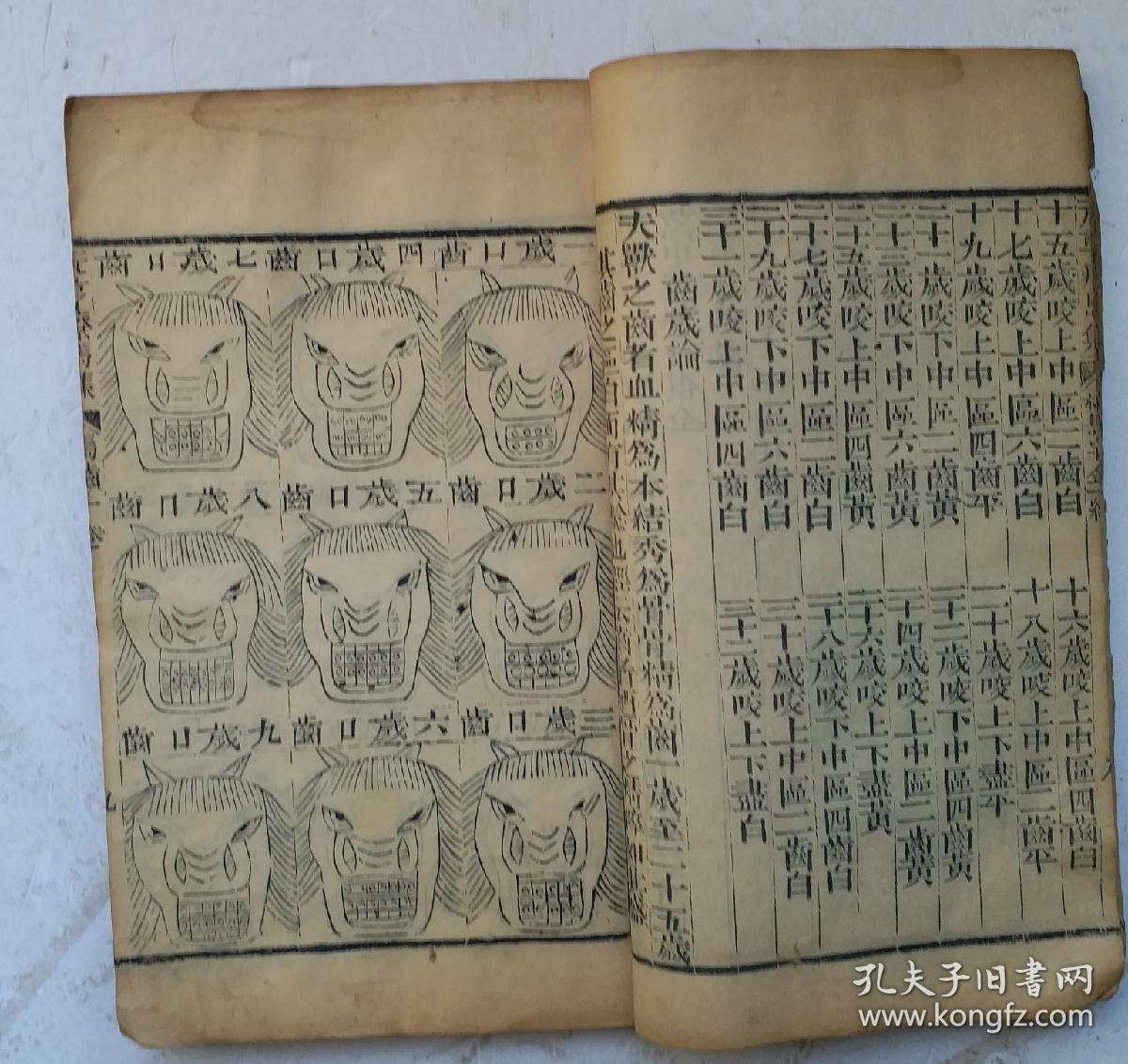 牛马驼经序:红字套印刻本,纂图元亨疗马集,84幅精美各态马病穴位图