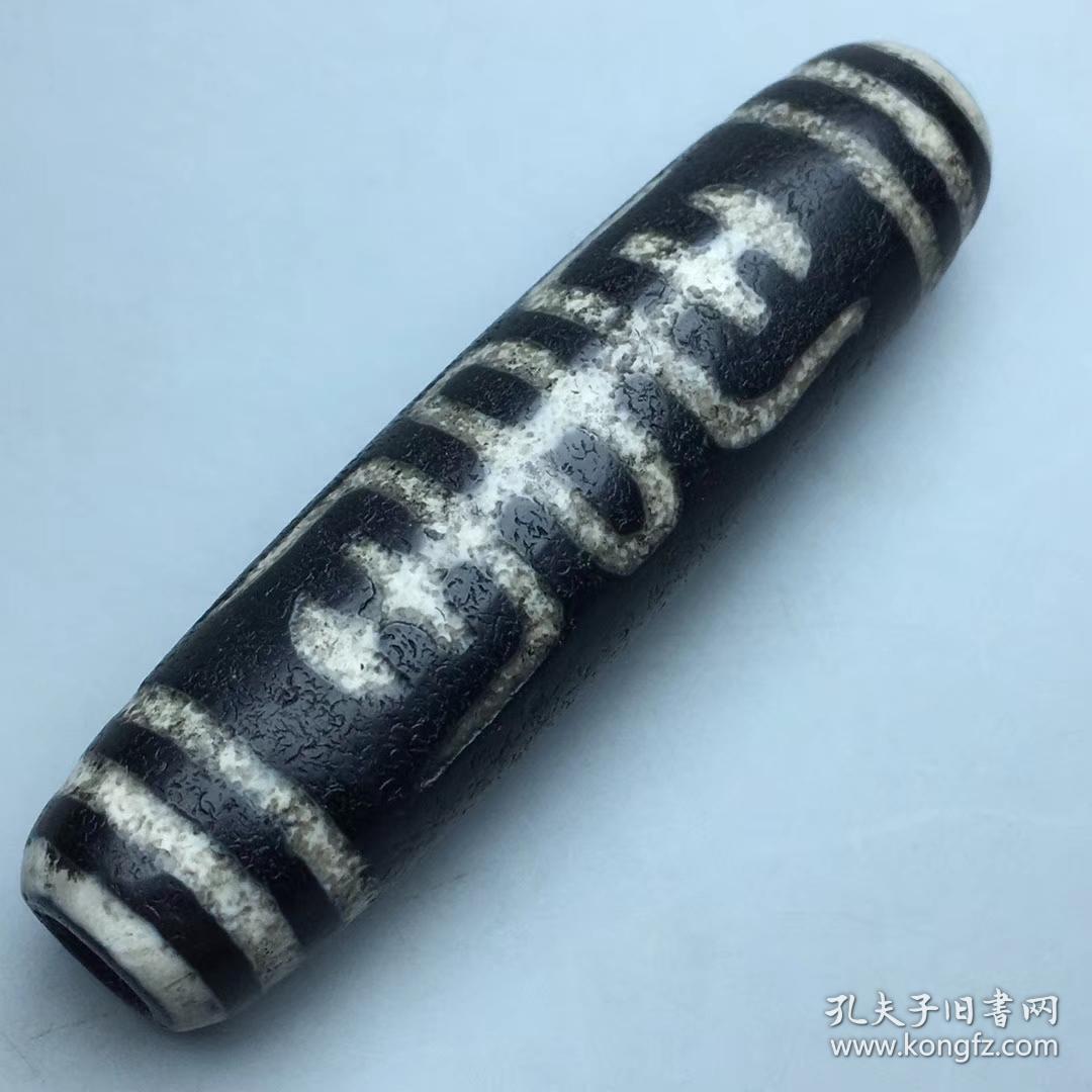 极品藏传风化寿字老天珠18.4x20