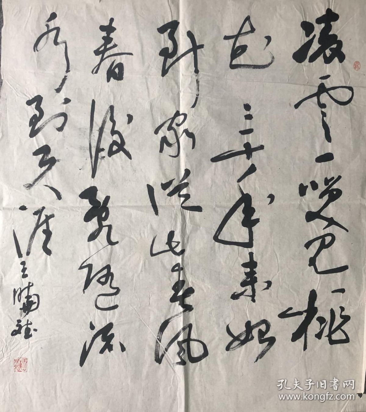 王晓斌书法(题王居士所藏王友画桃杏花二首其一)2