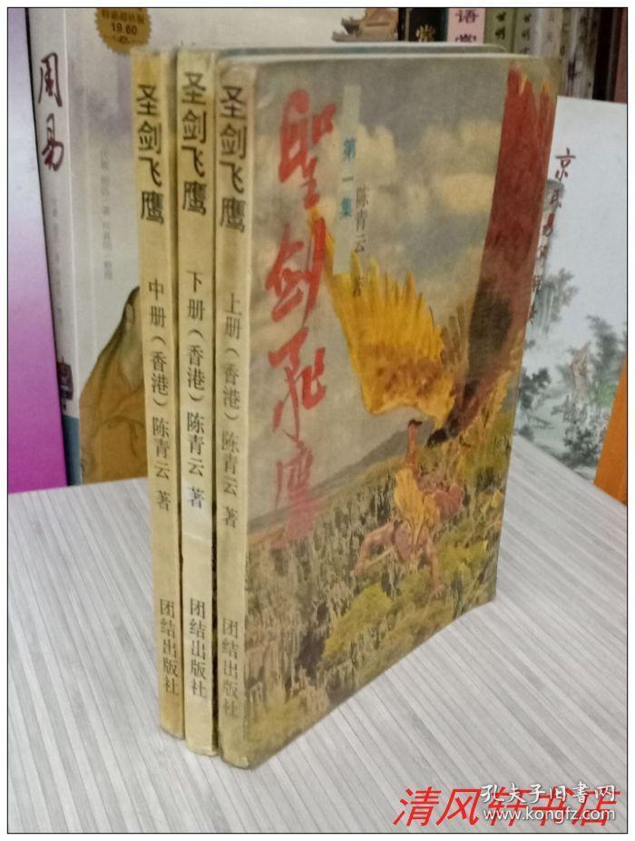 老版武侠小说圣剑飞鹰全3册主人公吕柏年姜文宏赵凯1990年1版1印32开