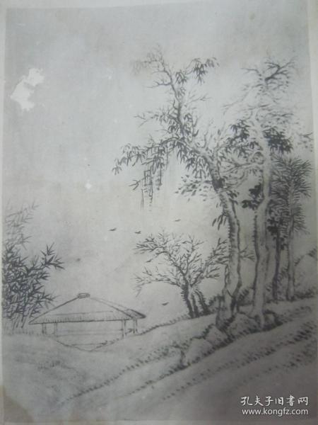 极稀见民国老版"珂罗版精印美术作品图集"《戴醇士为魏稼孙写山水画册
