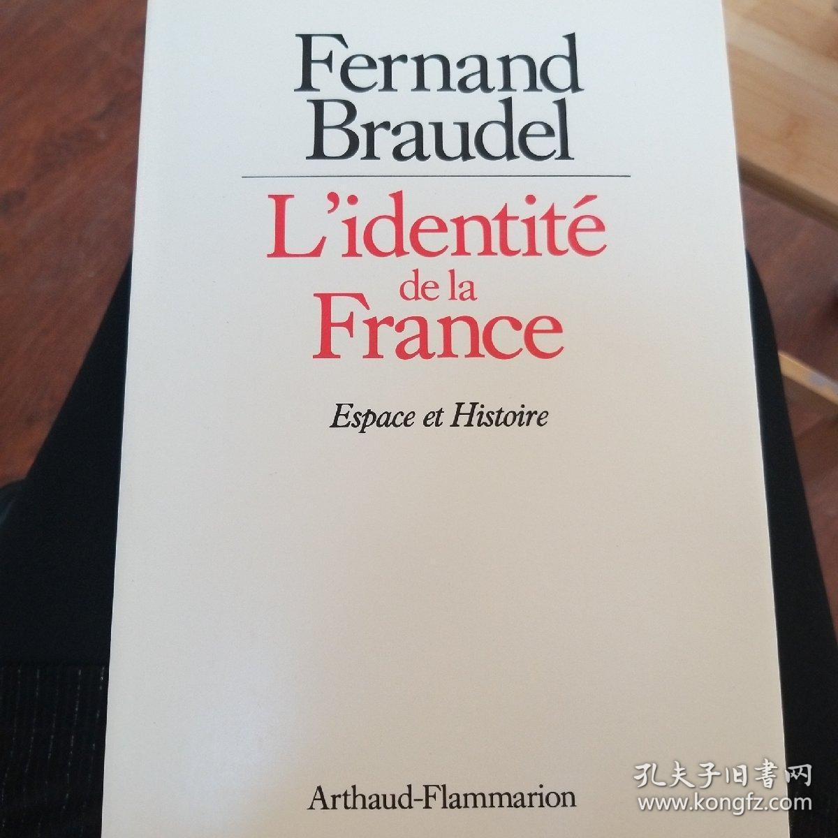 fernand braudel:l"identite de la france, espace et histoire