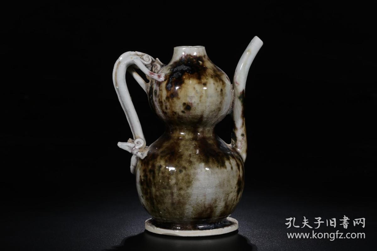 明代:豇豆红釉葫芦执壶