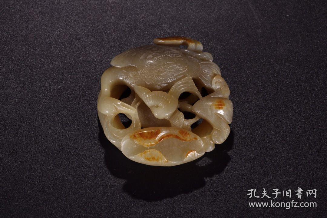 清代:和田黄玉一路连科瓦子