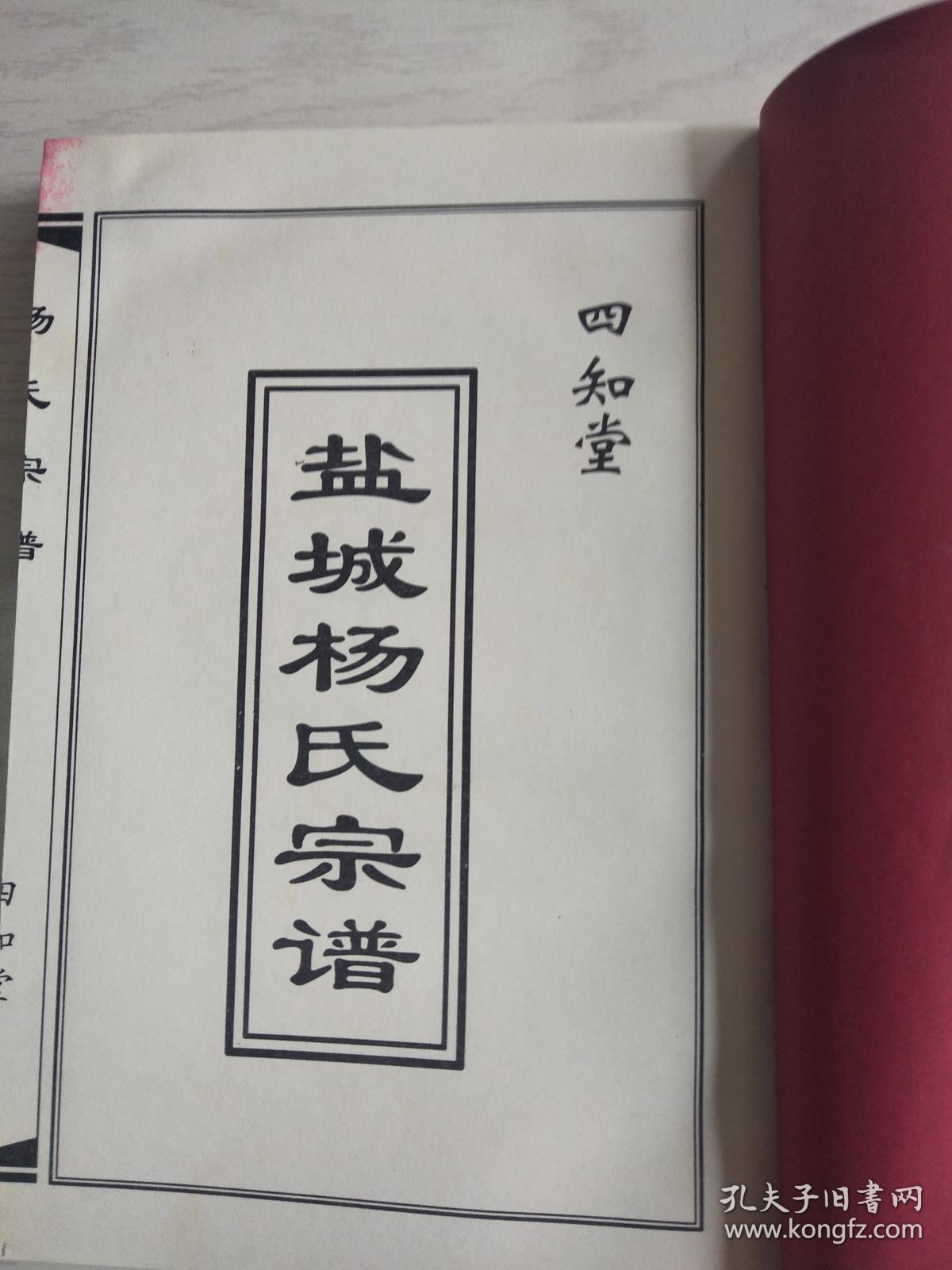 杨氏宗谱 盐城杨氏宗谱【四知堂】杨夏舍清公支【复印