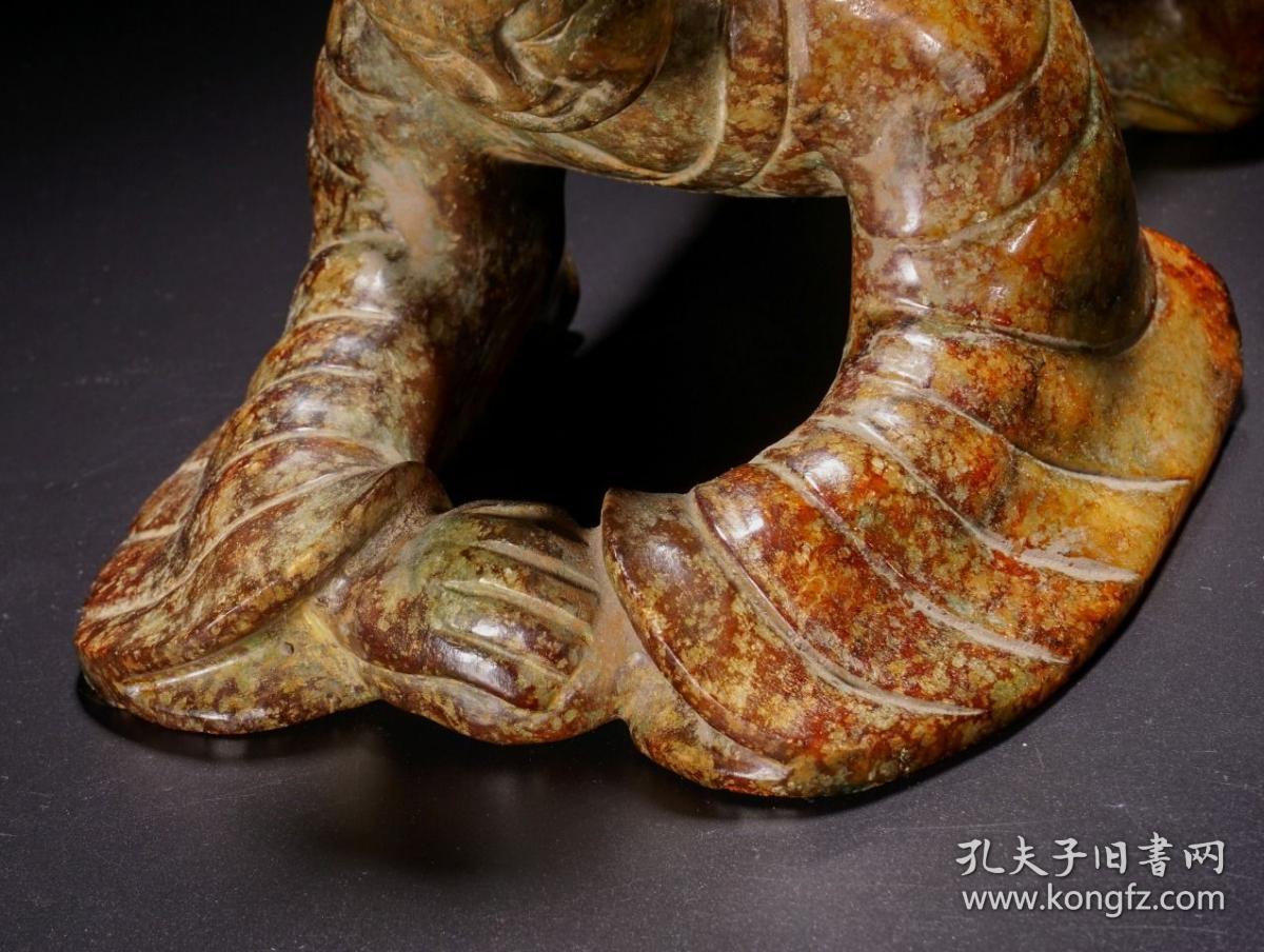 汉代:【老和田玉"贵人"玉枕摆件】