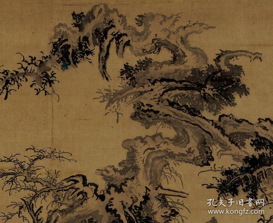 北宋 李成 寒林高士图轴绢本174 x 89