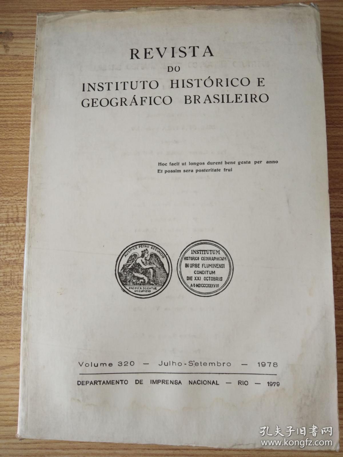 巴西历史与地理研究所杂志 320 葡萄牙文