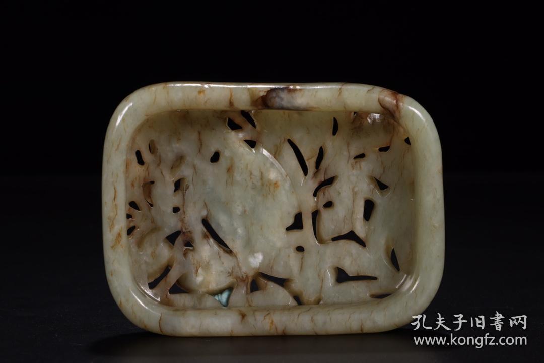 清代和田玉瓦子尺寸:长11.5cm宽8.8cm厚3.2cm 重量:178g