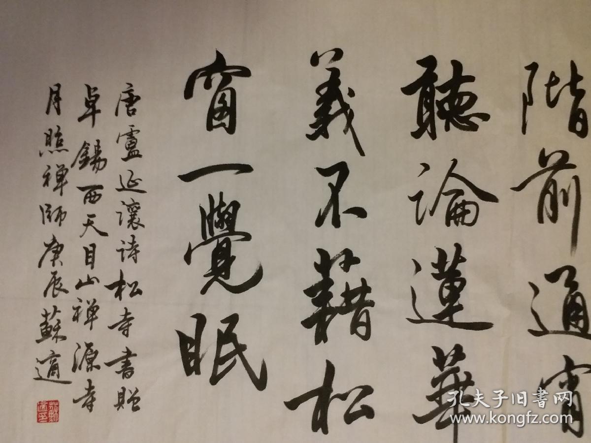 苏适款书法四尺整张横幅
