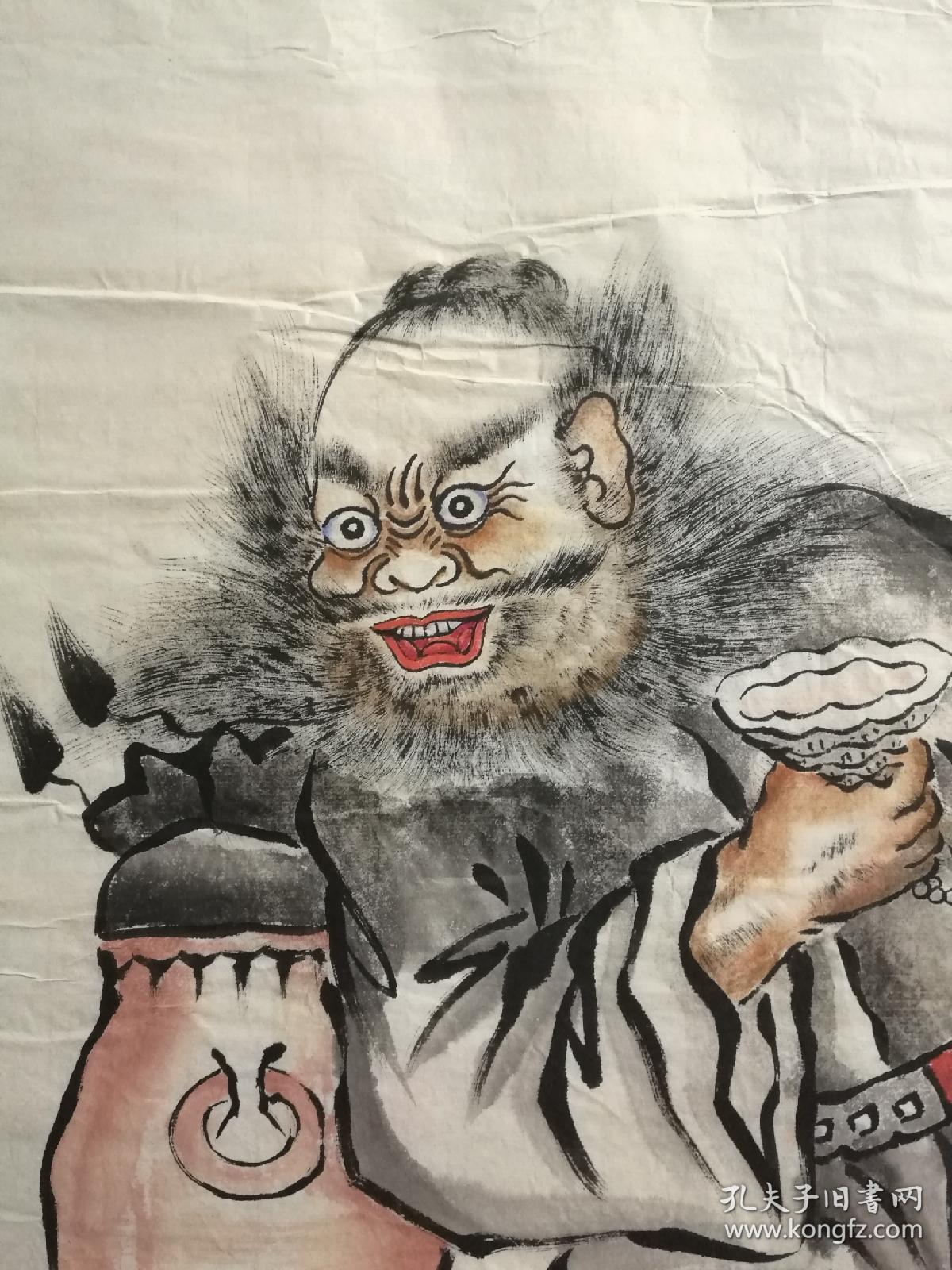 尹玉麟,灵璧钟馗画酌酒图旧作买家自鉴