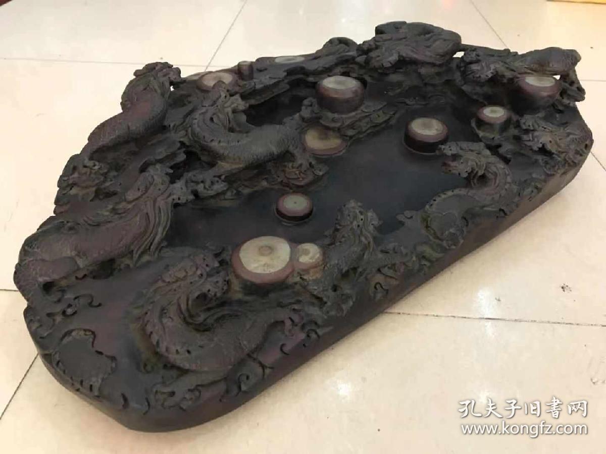 旧藏紫端九龙砚