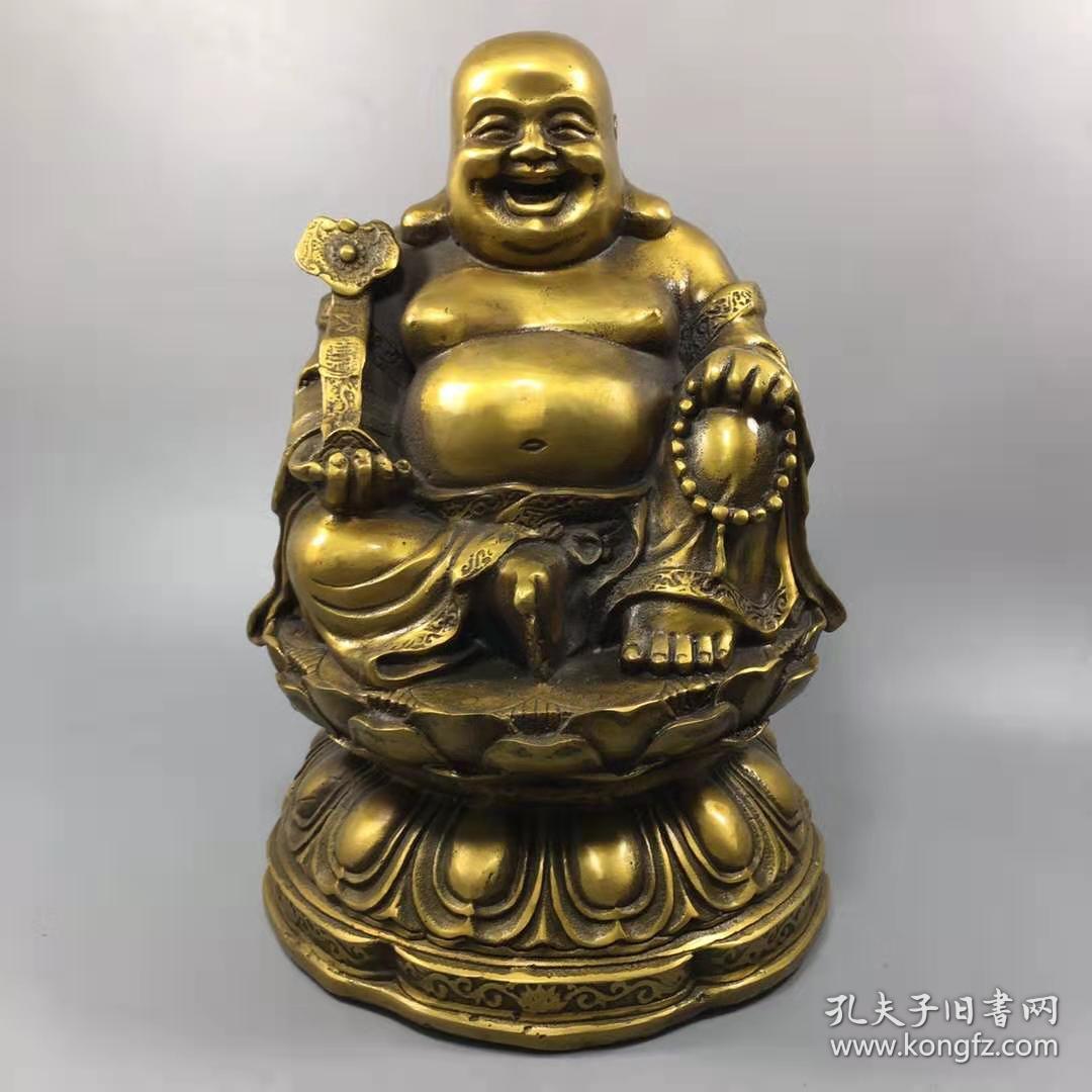 古董收藏如意弥勒佛笑佛招财纳福镇宅辟邪家居摆件