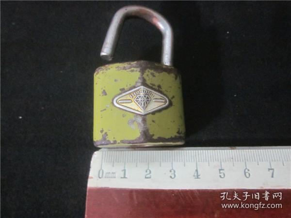 上世纪70-80年代钻石牌老铁锁老锁老物件无钥匙.