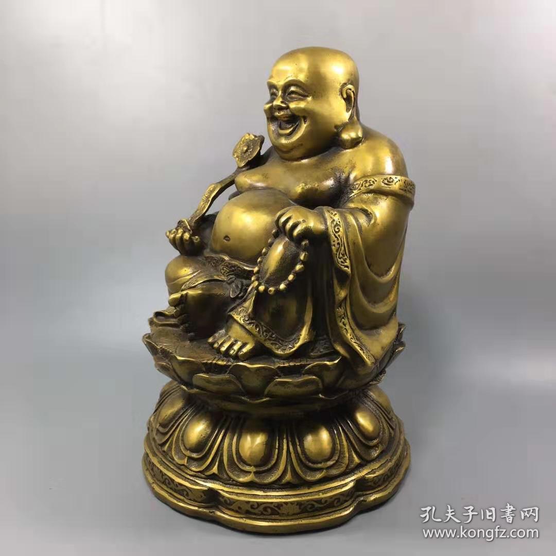 古董收藏如意弥勒佛笑佛招财纳福镇宅辟邪家居摆件