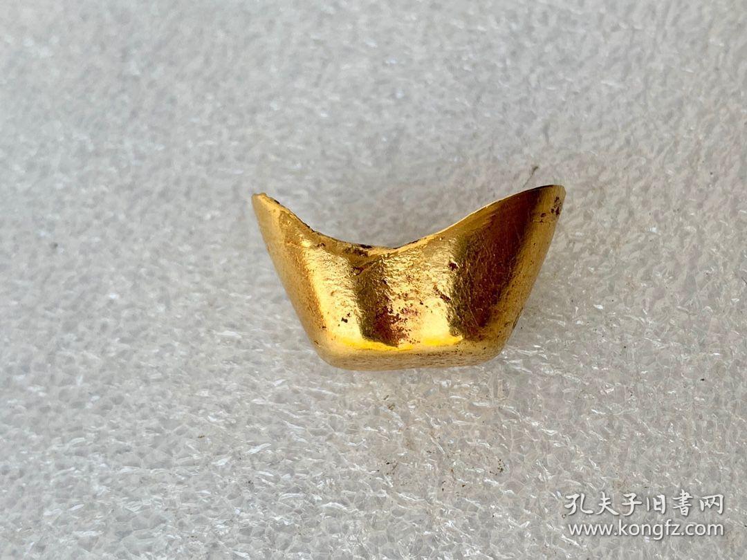 恒利加练赤金 金锭一两,标准一两金锭,成色好,真金白银,收藏品里面的