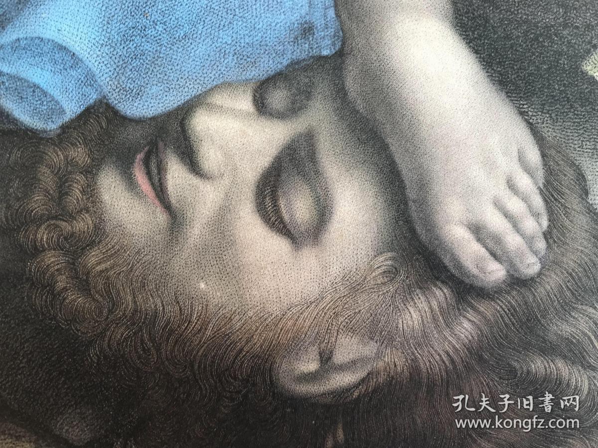 19世纪巨幅手工上色美柔汀铜版画《朱迪斯》—文艺复兴时期威尼斯画派