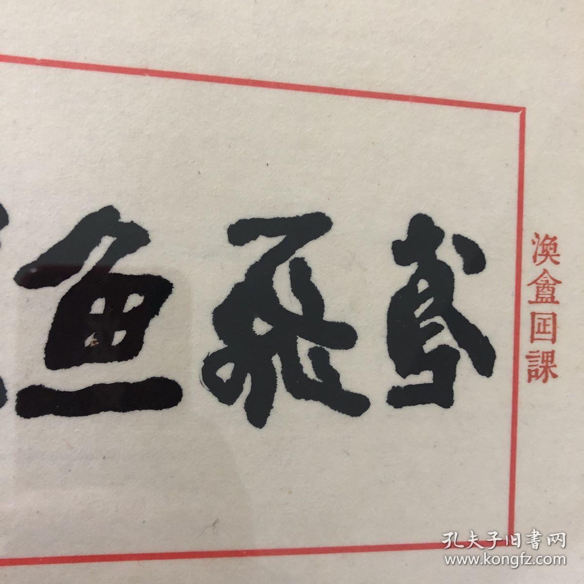 韩退之 韩愈笔法 书法 鸢飞鱼跃 书家临摹 古趣盎然 精裱 镜框