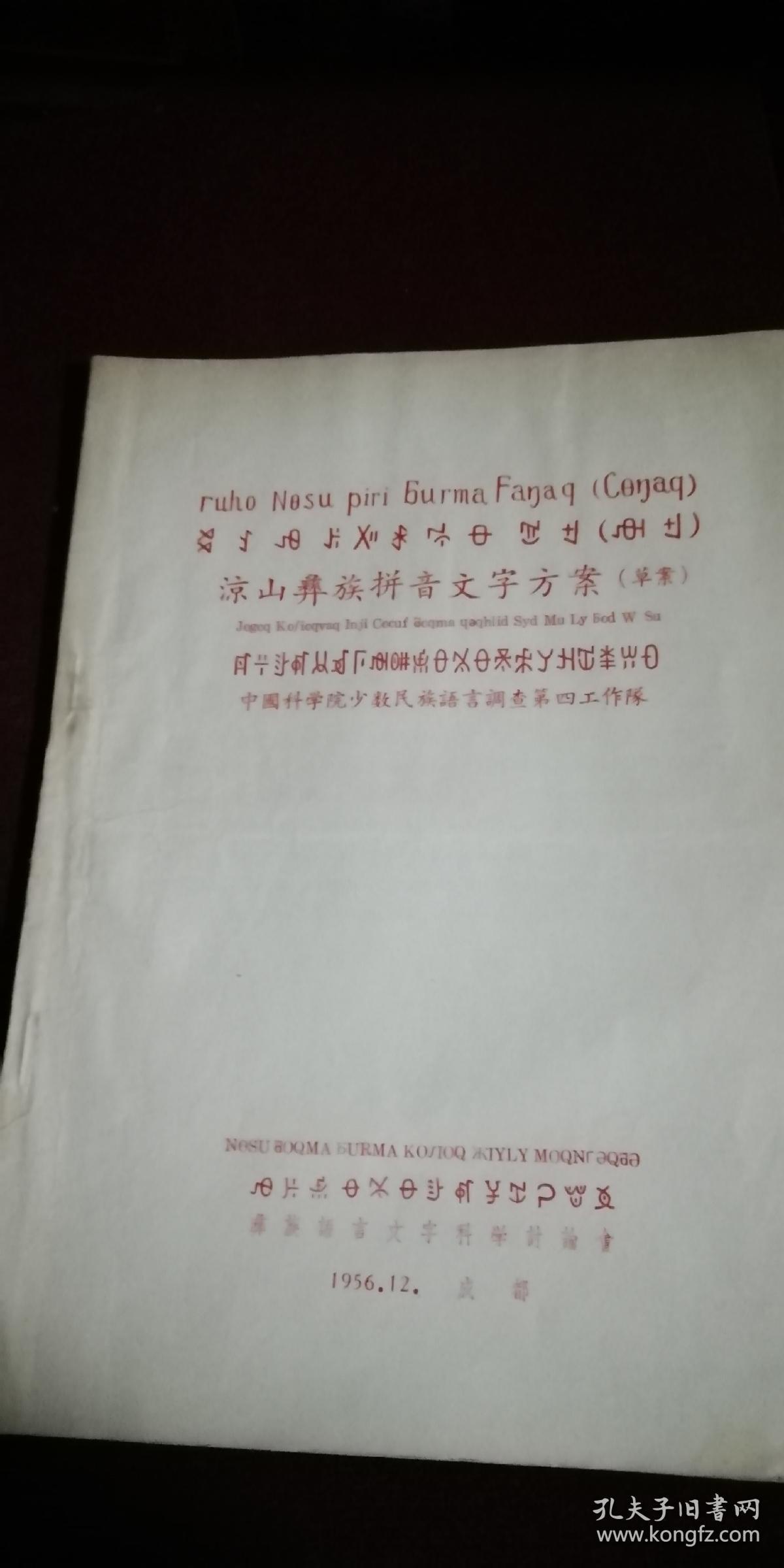 凉山彝族拼音文字方案