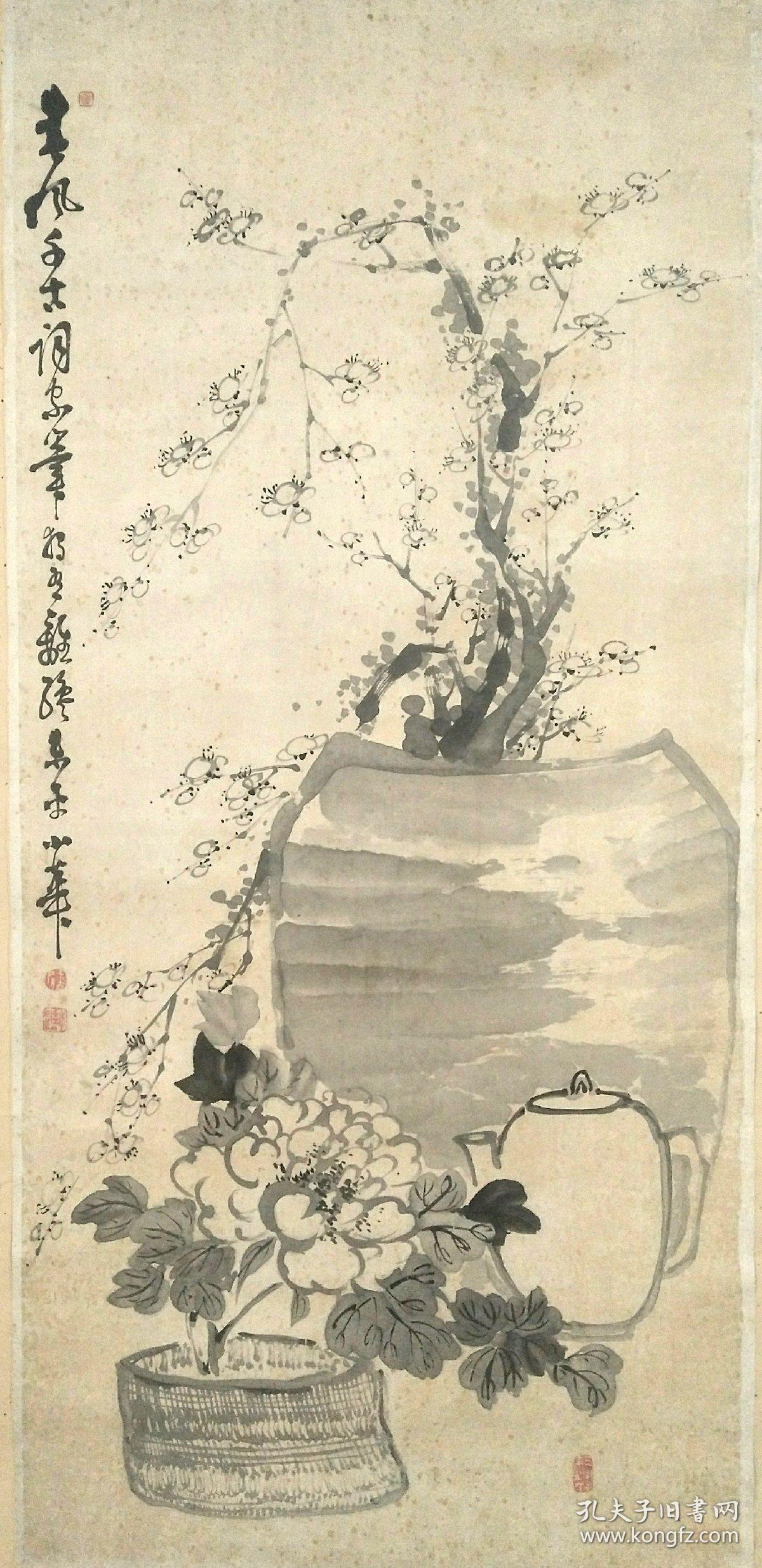 渡边小华(1835-1887),国宝级画家渡边华山之子,幕末-明治时期画家,名