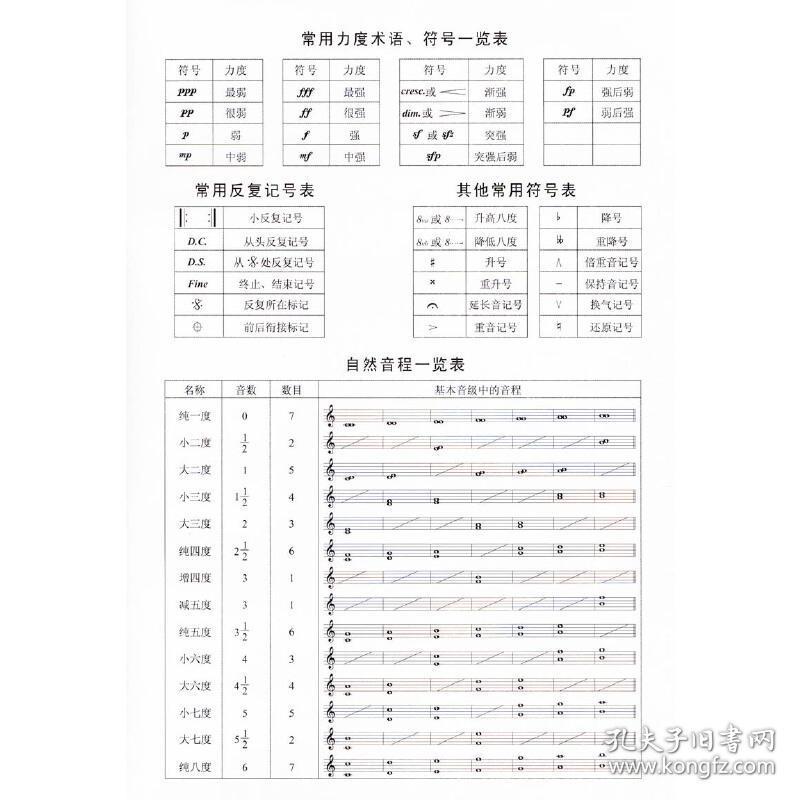 这里还有五线谱乐理知识,音乐表情符号等,您不需要再查阅其他工具书!