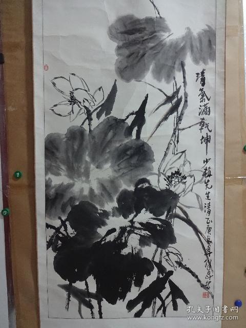 北京花鸟画会员,北京湖北画会会员 毛继昆 作品 原装原裱 保真