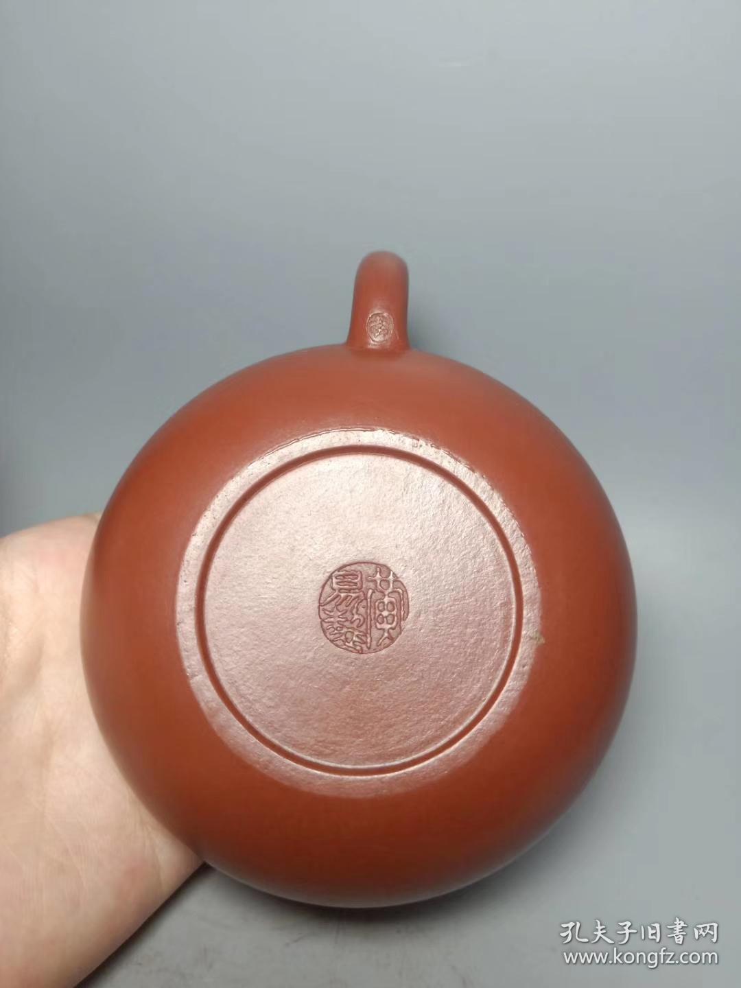 黄易大红袍描金紫砂壶
