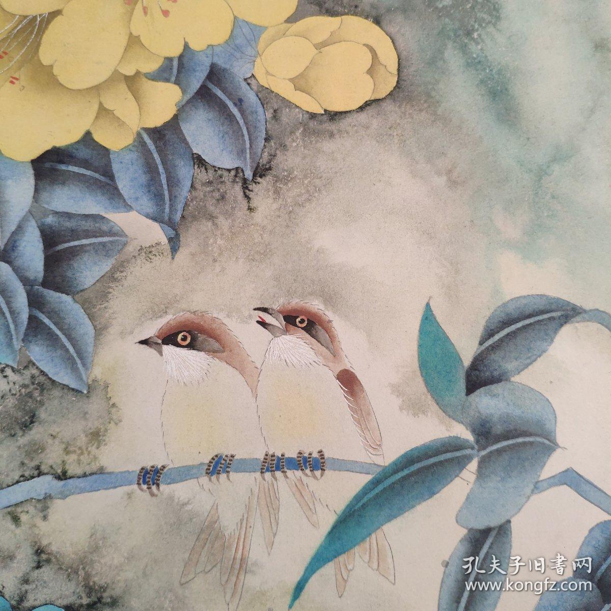 工笔画鸟作品,雪峰作